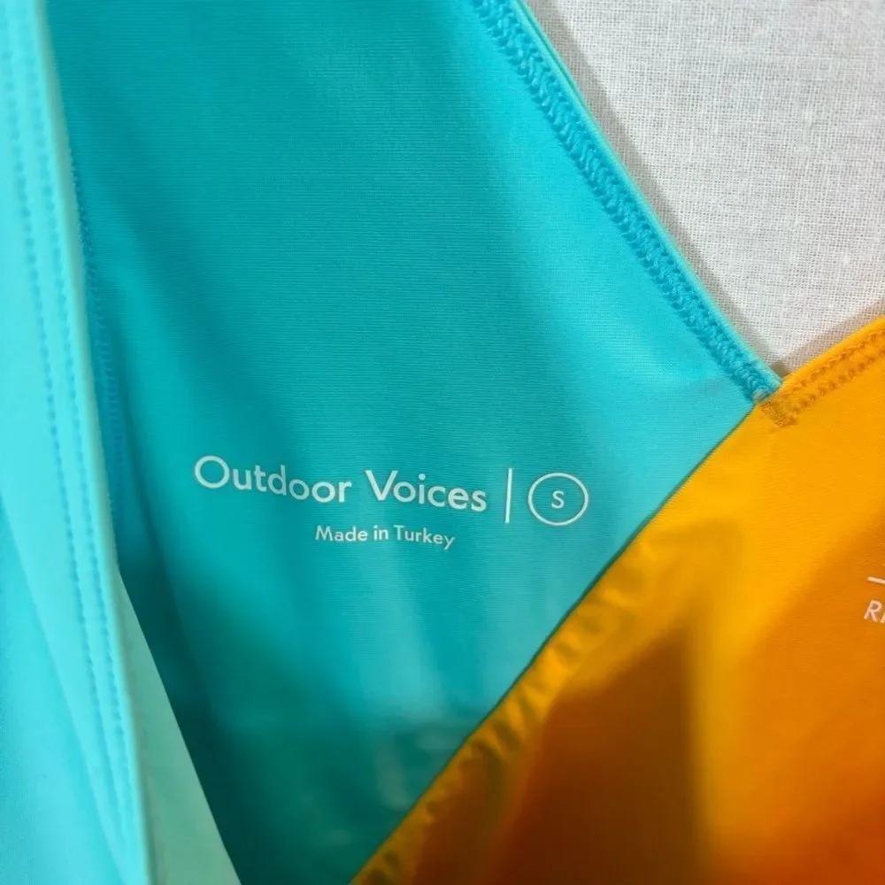 Ladies Outdoor Voices Color Block SplashKnit 6”‎ Bodysuit Size Small